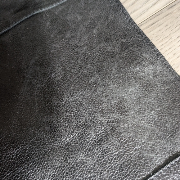 American Leather Black Leather Purse Handbag - Picture 5 of 9